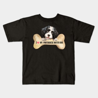 I Love My Portuguese Water Dog Kids T-Shirt